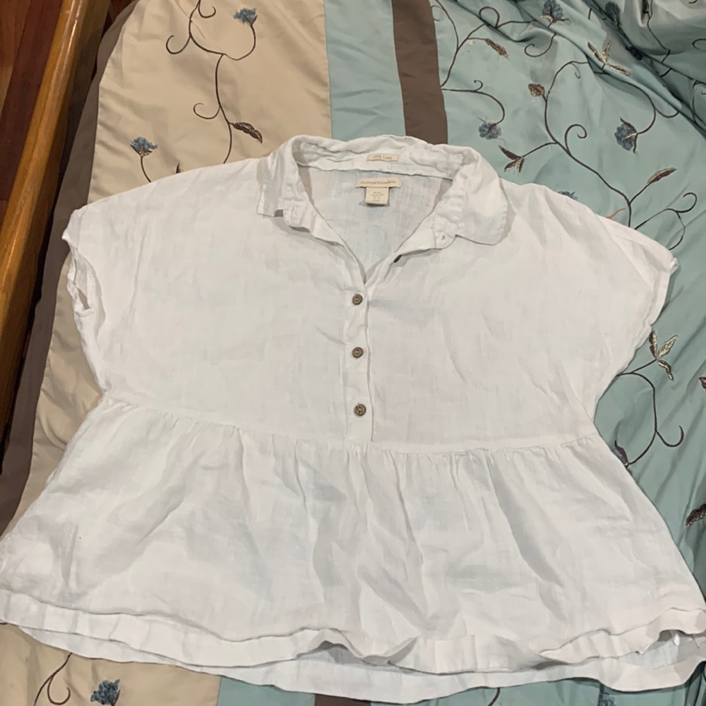 Catherine Malandrino White blouse size XS